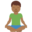 man in lotus position, medium-dark skin tone